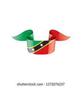Saint Kitts and Nevis flag, vector illustration on a white background