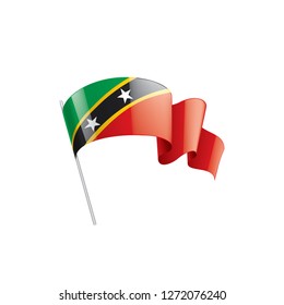 Saint Kitts and Nevis flag, vector illustration on a white background