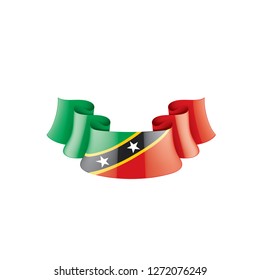Saint Kitts and Nevis flag, vector illustration on a white background