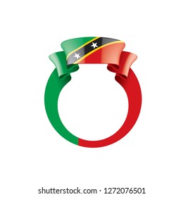 Saint Kitts and Nevis flag, vector illustration on a white background