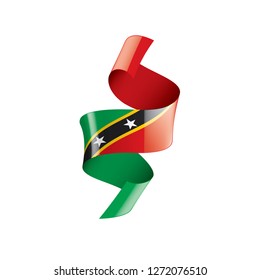 Saint Kitts and Nevis flag, vector illustration on a white background