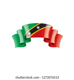 Saint Kitts and Nevis flag, vector illustration on a white background