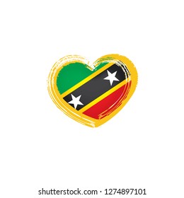 Saint Kitts and Nevis flag, vector illustration on a white background