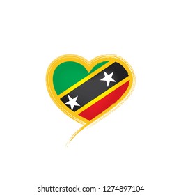 Saint Kitts and Nevis flag, vector illustration on a white background