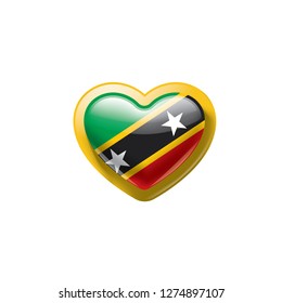 Saint Kitts and Nevis flag, vector illustration on a white background