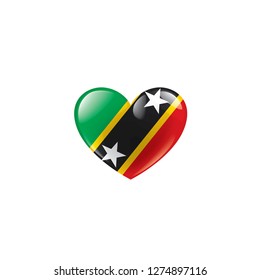 Saint Kitts and Nevis flag, vector illustration on a white background