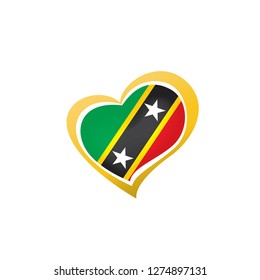 Saint Kitts and Nevis flag, vector illustration on a white background