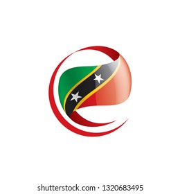 Saint Kitts and Nevis flag, vector illustration on a white background
