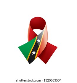 Saint Kitts and Nevis flag, vector illustration on a white background