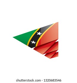 Saint Kitts and Nevis flag, vector illustration on a white background