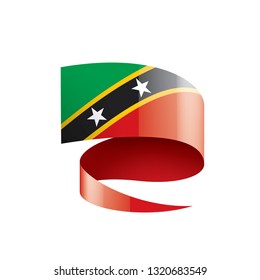 Saint Kitts and Nevis flag, vector illustration on a white background