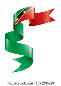 Saint Kitts and Nevis flag, vector illustration on a white background