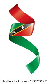 Saint Kitts and Nevis flag, vector illustration on a white background