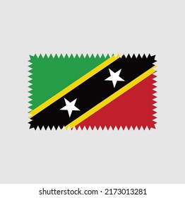Saint Kitts and Nevis Flag Vector. National Flag