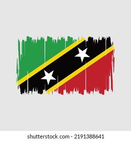 Saint Kitts and Nevis Flag Vector. National Flag