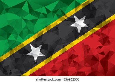 Saint Kitts and Nevis flag vector illustration.