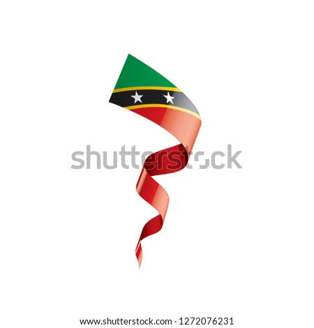 Saint Kitts and Nevis flag, vector illustration on a white background