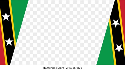 Die Flaggen von St. Kitts und Nevis sind isoliert auf PNG oder einer Vektorillustration mit durchsichtigem Hintergrund.