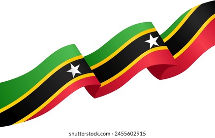 Die Flaggen von St. Kitts und Nevis sind isoliert auf PNG oder einer Vektorillustration mit durchsichtigem Hintergrund.