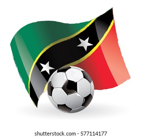 Saint Kitts and Nevis Flag Waving football