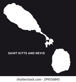 Saint Kitts and Nevis map vector