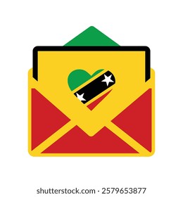 Saint Kitts and Nevis message post flag icon