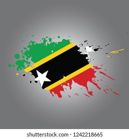 Saint Kitts and Nevis Vector paint stain