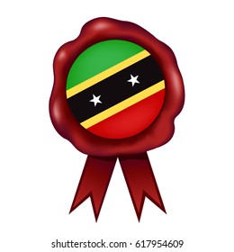 Saint Kitts And Nevis Wax Seal