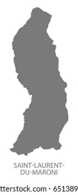 Saint Laurent du Maroni map grey illustration silhouette