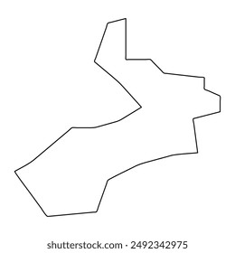 Saint Louis district map, administrative division of Seychelles. Vector illustration.