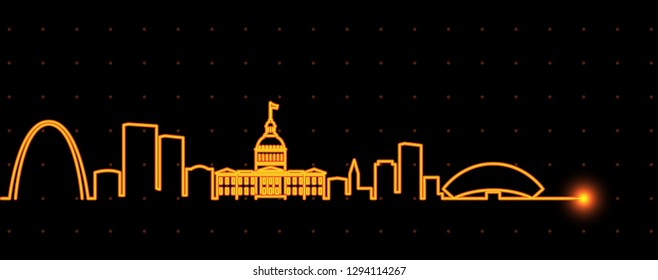 Saint Louis Light Streak Skyline