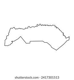 Saint Louis Region map, administrative division of Senegal. Vector illustration.