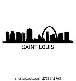 Saint Louis skyline illustrated in vector