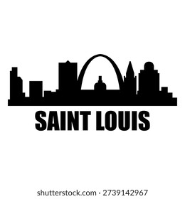 Saint Louis skyline illustrated in vector