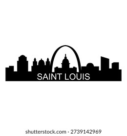 Saint Louis skyline illustrated in vector