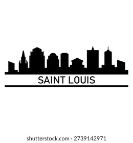 Saint Louis skyline illustrated in vector