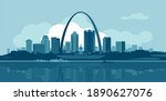 Saint Louis skyline vector illustration