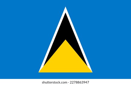 Saint Lucia country flag vector. Saint Lucia country flag illustration.