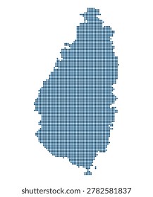Saint Lucia dotted map blue minimal transparent background vector