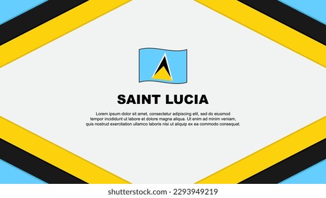 Saint Lucia Flag Abstract Background Design Template. Saint Lucia Independence Day Banner Cartoon Vector Illustration. Saint Lucia Template