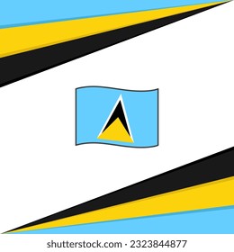 Abstrakte Designvorlage für die Flagge von Saint Lucia. Saint Lucia Independence Day Banner Social Media Post. Saint Lucia Design