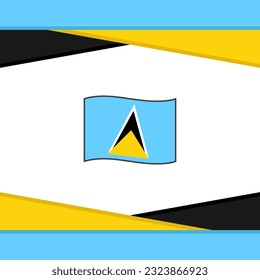 Saint Lucia Flag Abstract Background Design Template. Saint Lucia Independence Day Banner Social Media Post. Saint Lucia Vector
