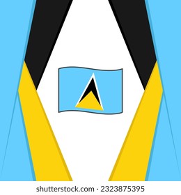 Saint Lucia Flag Abstract Background Design Template. Saint Lucia Independence Day Banner Social Media Post. Saint Lucia Background