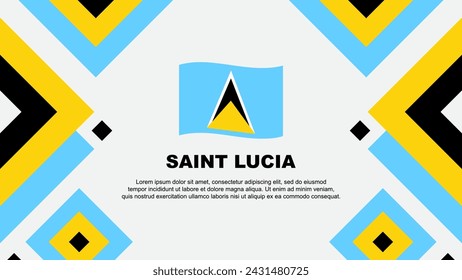 Saint Lucia Flag Abstract Background Design Template. Saint Lucia Independence Day Banner Wallpaper Vector Illustration. Saint Lucia Template