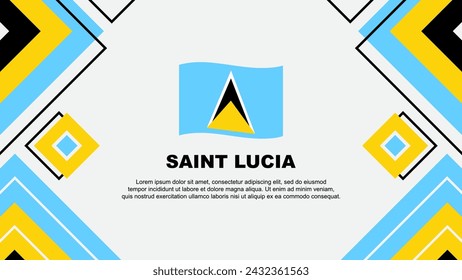 Saint Lucia Flag Abstract Background Design Template. Saint Lucia Independence Day Banner Wallpaper Vector Illustration. Saint Lucia Background