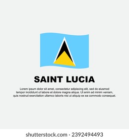 Saint Lucia Flag Background Design Template. Saint Lucia Independence Day Banner Social Media Post. Saint Lucia Background