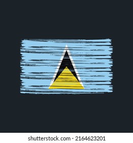 Saint Lucia Flag Brush National Flag Stock Vector Royalty Free Shutterstock