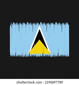 Saint Lucia Flag Brush Strokes National Stock Vector Royalty Free   Saint Lucia Flag Brush Strokes 260nw 2190697789 