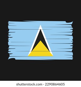 Saint-Lucia-Fahne-Vektorgrafik