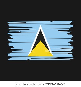 Saint-Lucia-Fahne-Vektorgrafik